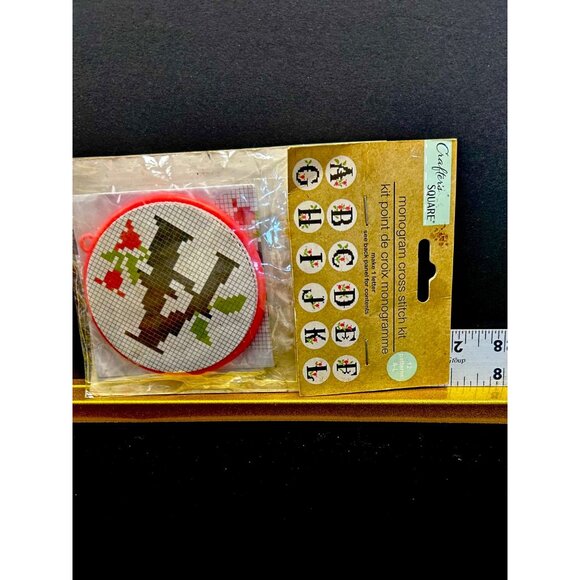 Crafter's Square Monogram Cross Stitch Kit A-L - New! - Picture 8 of 9